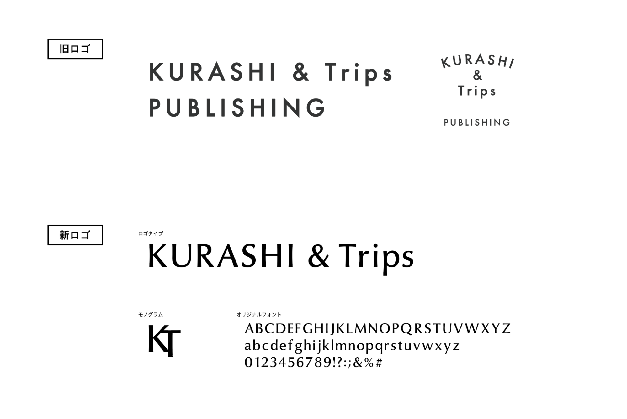 KURASHI&Trips 新旧ロゴ比較